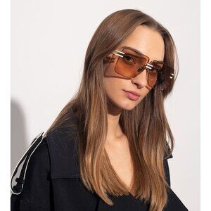 NEW BALMAIN SUNGLASSES BPS-109C CREAM UNISEX SQUARE SUNGLASSES BALMAIN